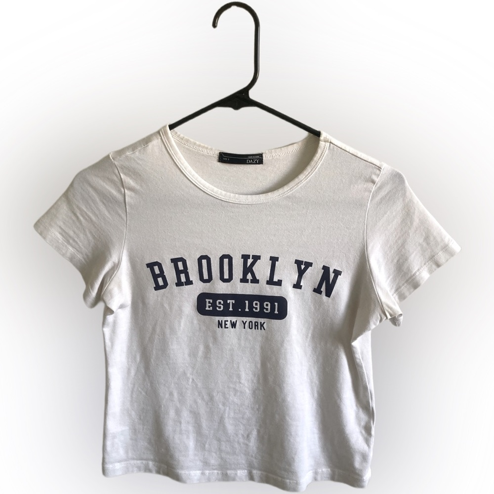 Dazy Brooklyn NY White T-Shirt